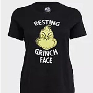 Torrid Size 4 Black "Resting Grinch Face" Short Sleeve T-Shirt